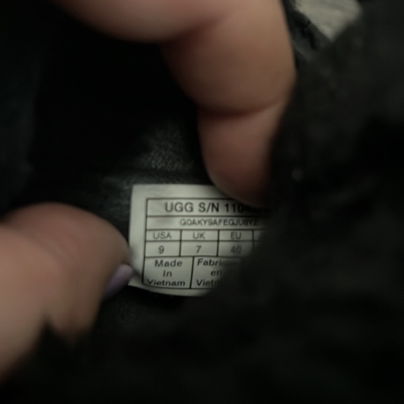 Add Bevan lace up sneakers, black, suede, fur lining - Picture 6 of 7